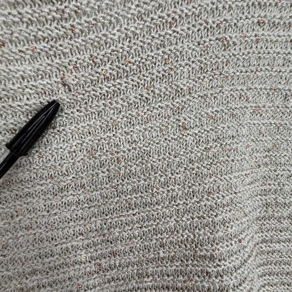 Chicos Tan Neutral Knit Long Sleeve Pullover Sweater Size 2 L - Picture 11 of 12